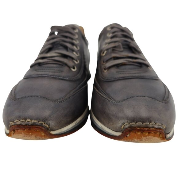 Magnanni Spain Patina Gray Leather Fashion Sneakers Mens 9M Casual Dress Shoes - Picture 7 of 13
